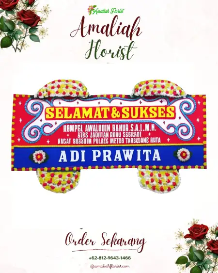 Papan Bunga Ucapan Selamat Gewok