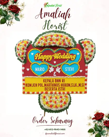 Papan Bunga Pernikahan Gewok